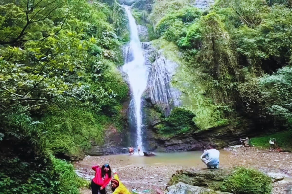 Chadwick Falls near Palampur in monsoon