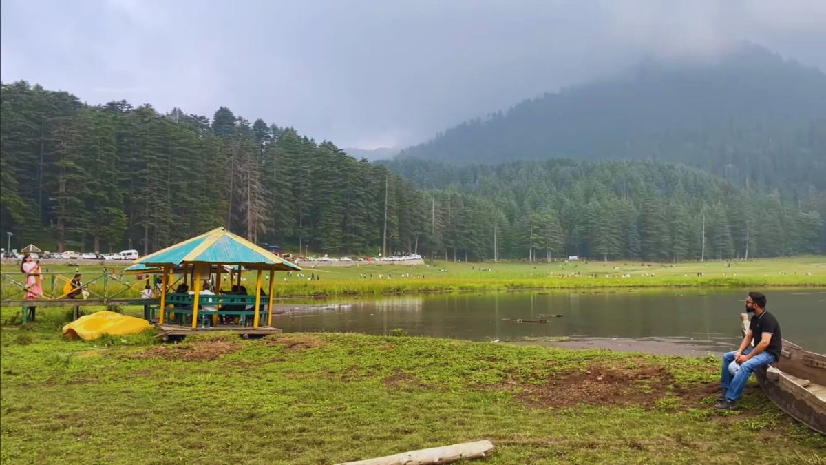 “Rainy morning in Dalhousie with colonial-era architecture”