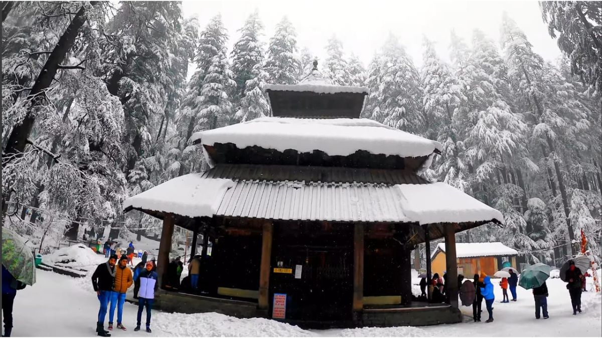 Hadimba Devi Temple surrounded by tall cedar trees – Manali Himachal Pradesh India