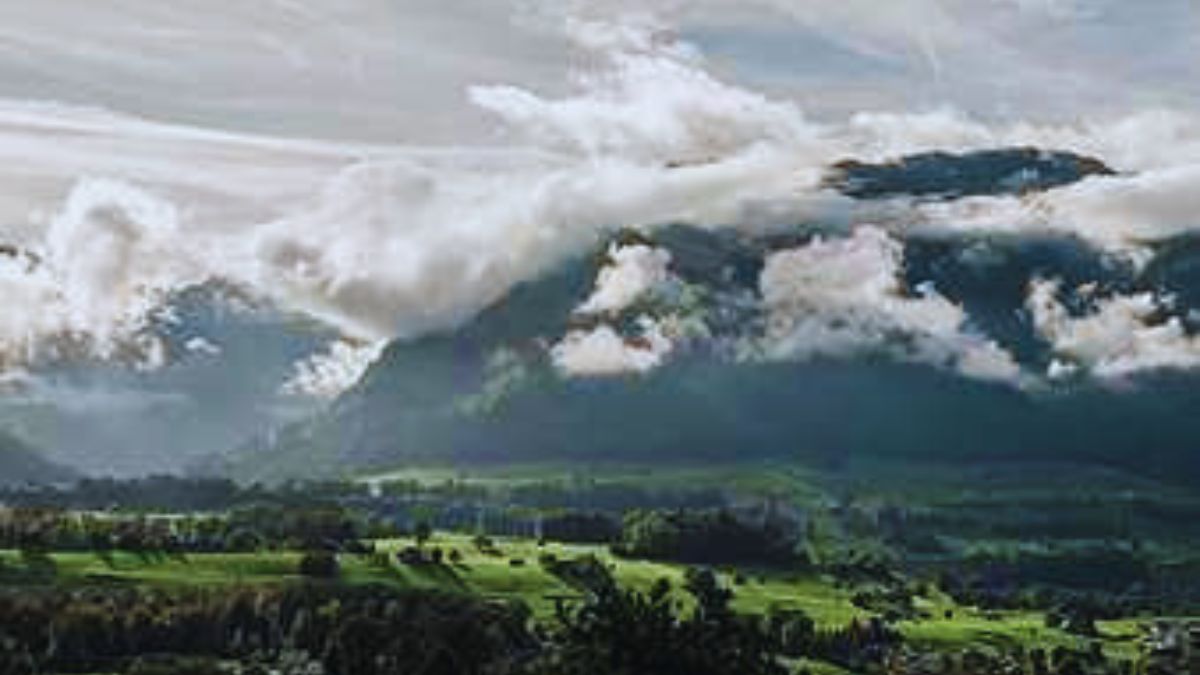 “Misty morning view of Malana village, Himachal Pradesh”