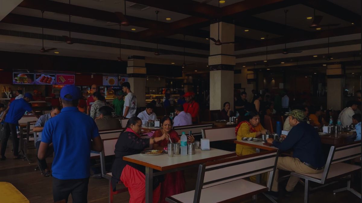 Travelers having breakfast at Murthal dhaba
