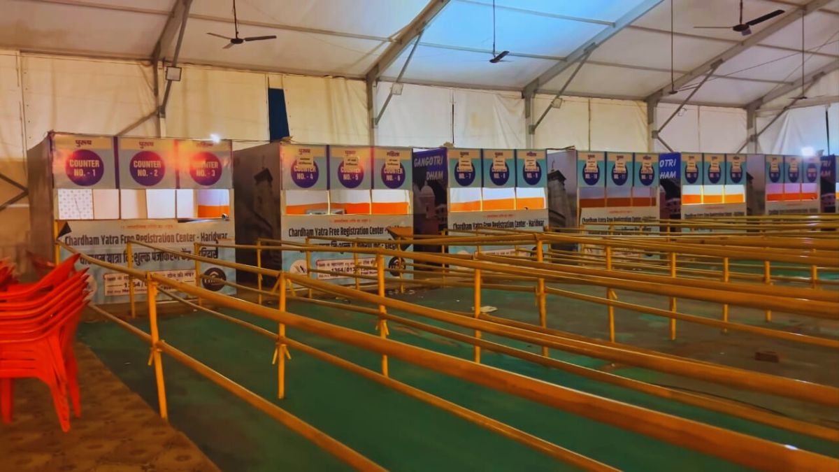 Yatra registration counter in Haridwar